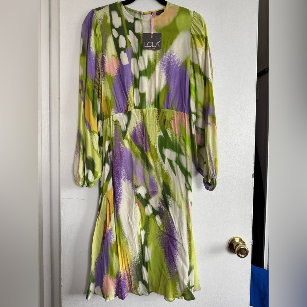 Lola Vibrant Long Sleeve Dress (S)